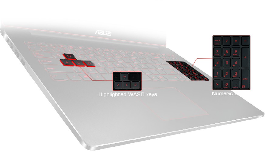 Ноутбук Asus ROG G501JW-CN369T 15.6'', Intel Core i7-4750HQ 2 GHz, 8Gb, 1 Tb HDD (90NB0873-M08370)  купить в интернет-магазине icover