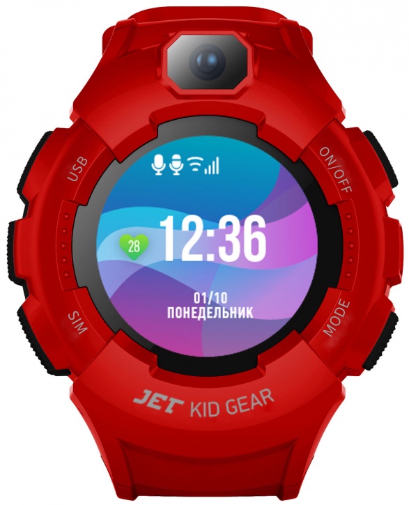 Детские умные часы Jet Kid GEAR (Red/Black) купить в интернет-магазине icover