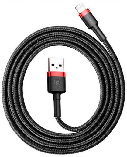 Кабель Baseus Cafule (CALKLF-B19) USB/Lightning 1m (Red/Black) купить в интернет-магазине icover