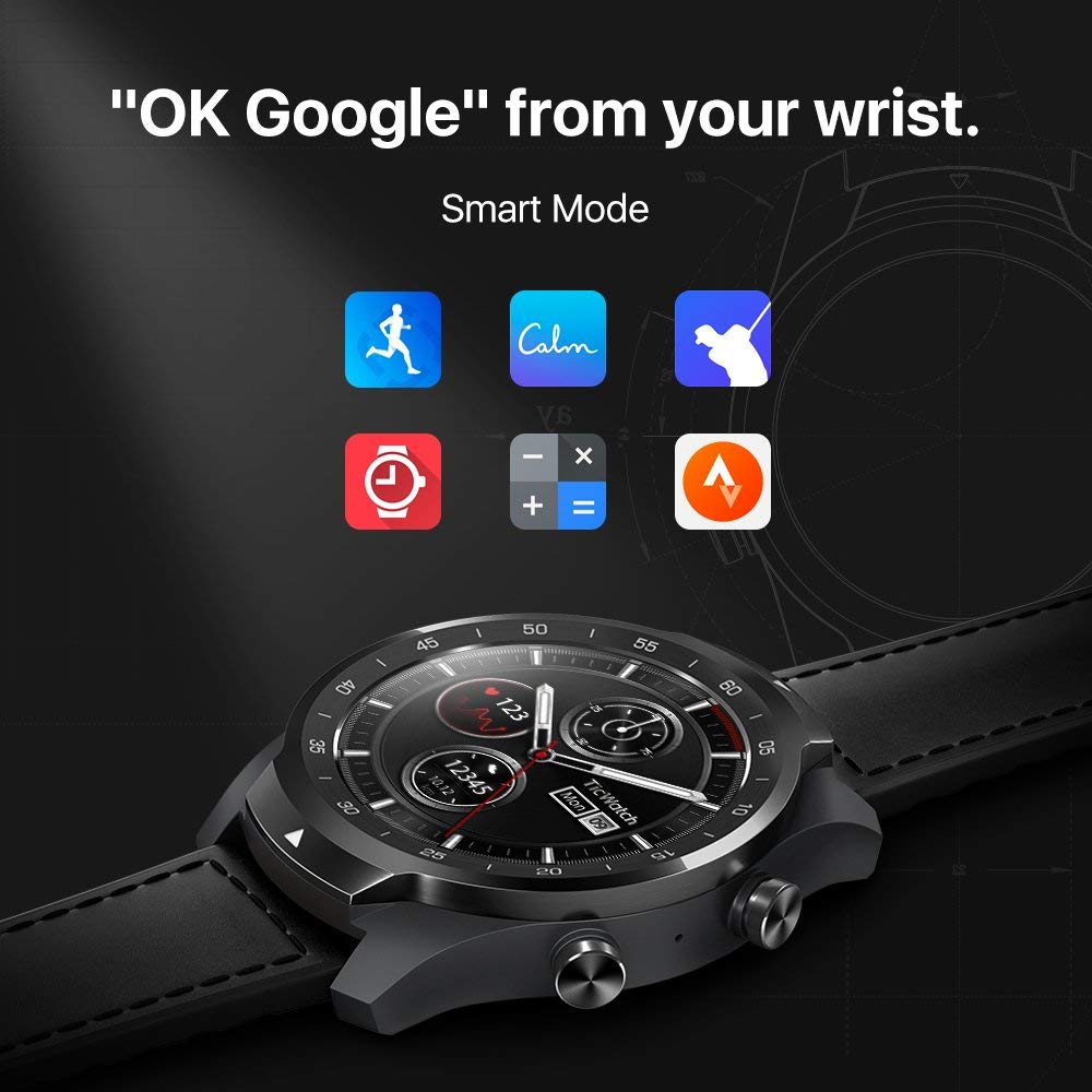 Умные часы Ticwatch Pro (Black) купить в интернет-магазине icover