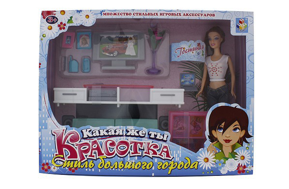1Toy Красотка (Т54499) - набор мебели с куклой купить в интернет-магазине icover