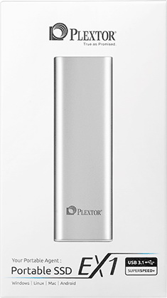 Внешний SSD-накопитель Plextor EX1 128 Gb, 2.5", USB-C EX1-128TS (Ti-Silver) купить в интернет-магазине icover