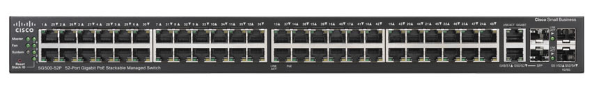 Cisco SG500-52 52-port Gigabit (SG500-52-K9-G5) - стекируемый управляемый коммутатор купить в интернет-магазине icover