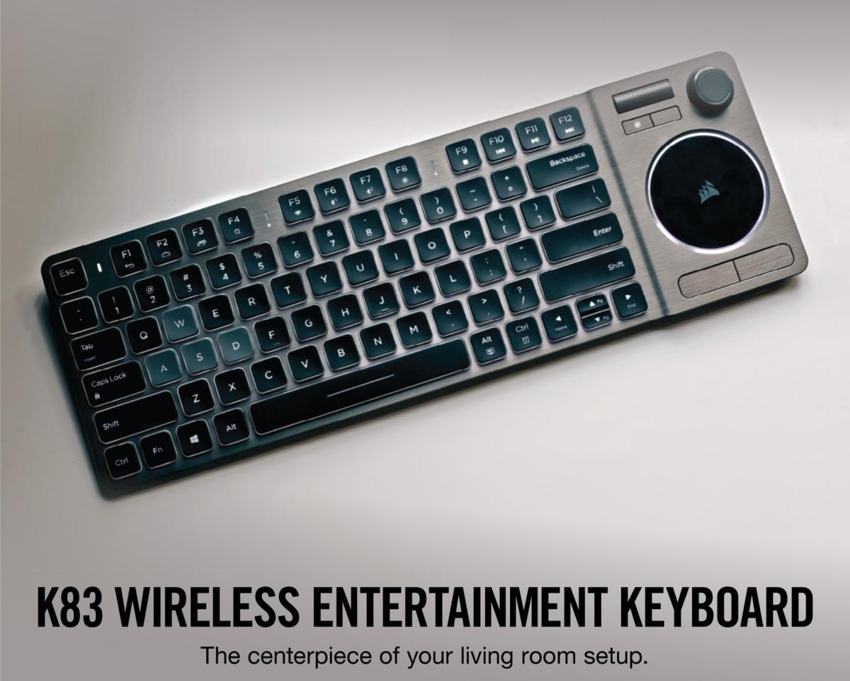 Беспроводная клавиатура Corsair K83 CH-9268046-RU (Grey) купить в интернет-магазине icover