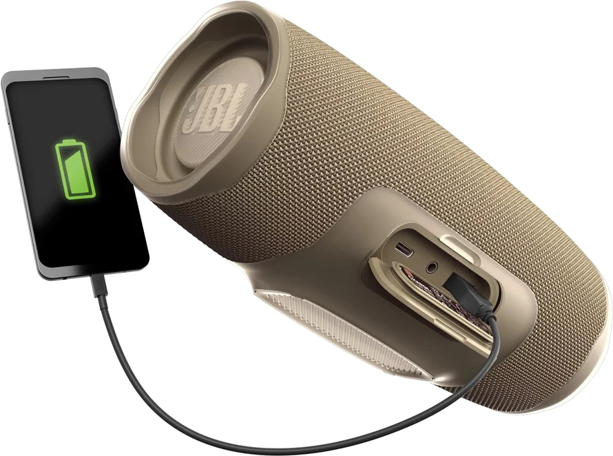 Портативная акустика JBL Charge 4 + наушники JBL T110BT (Sand/Blue) купить в интернет-магазине icover