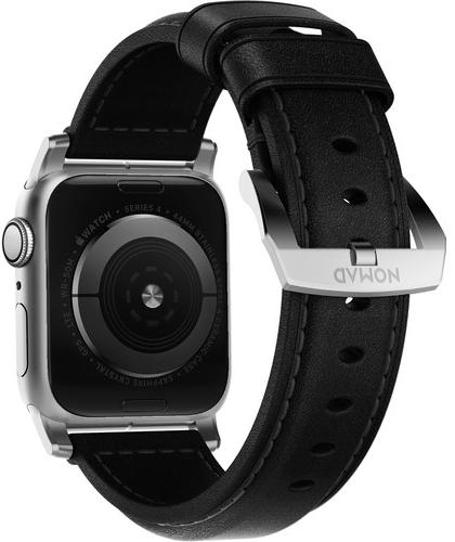 Ремешок Nomad Modern Strap (NM1A3RSM00) для Apple Watch Series SE/6/2/3/4 38/40 mm (Black/Silver) купить в интернет-магазине icover