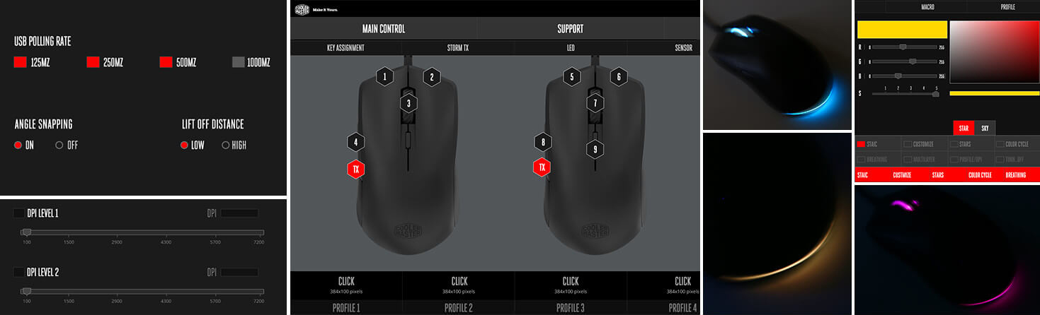 Игровая мышь Cooler Master MasterMouse S SGM-2006-KSOA1 (Black) купить в интернет-магазине icover