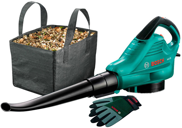 Bosch ALS 25 (0.600.8A1.001) - электрическая воздуходувка + перчатки + сумка  купить в интернет-магазине icover