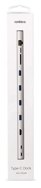 Хаб Rombica Type-C Dock TC-00080 (Silver) купить в интернет-магазине icover