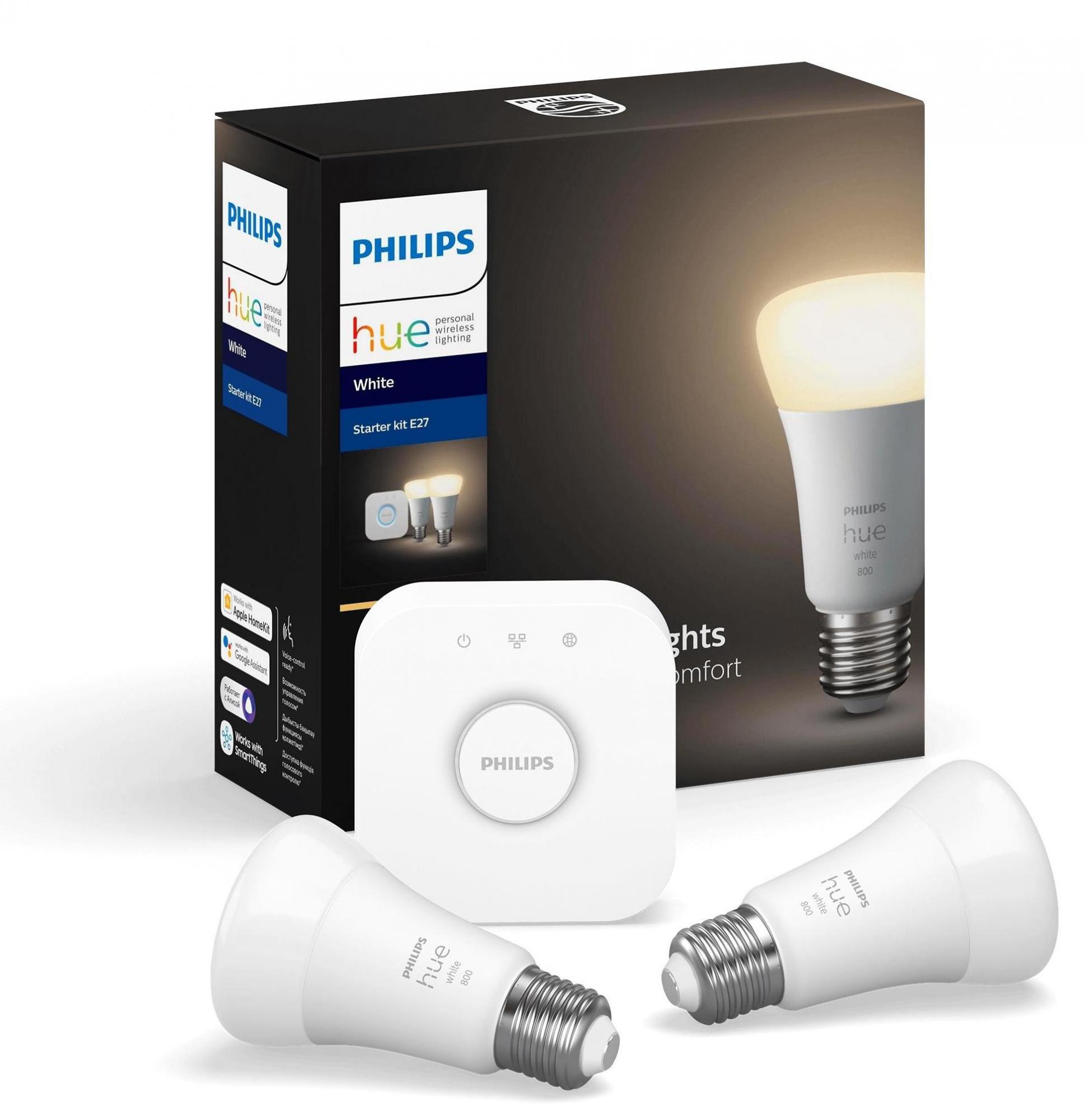 

Набор ламп Philips Hue White Bluetooth E27 (929001821619)