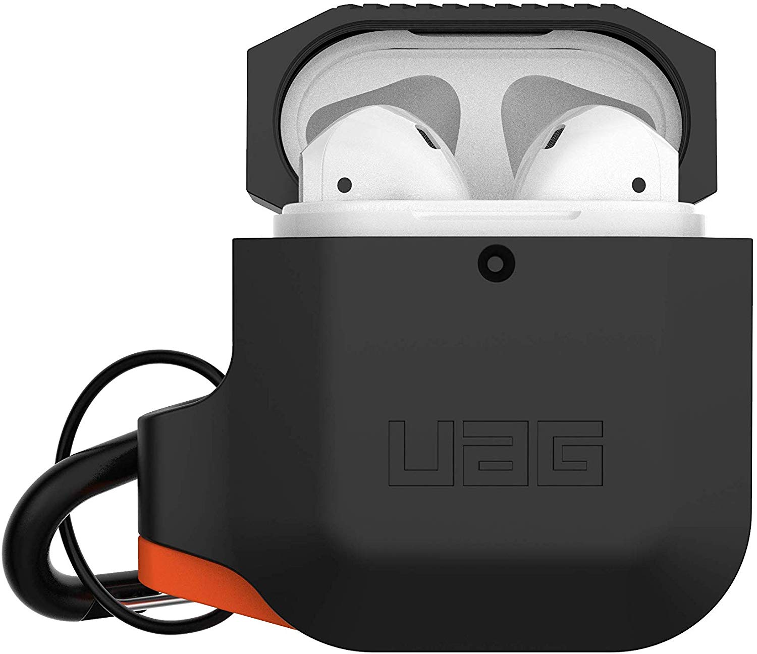 

Чехол UAG Silicone Case (10185E114097) для AirPods (Black/Orange)