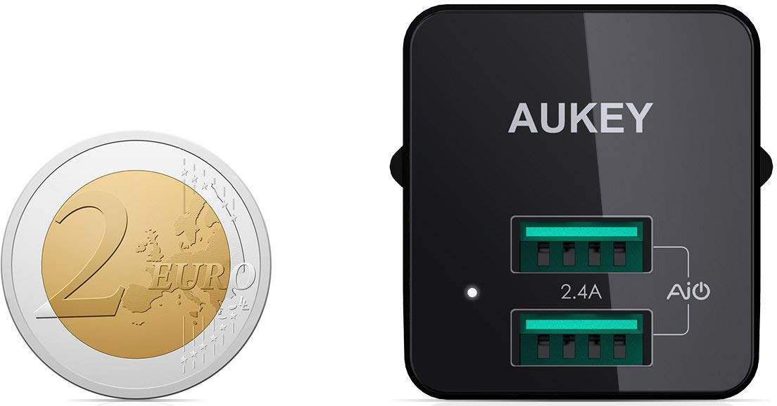 Сетевое зарядное устройство Aukey Travel Charger Dual Port USB-A PA-U32 (Black) купить в интернет-магазине icover