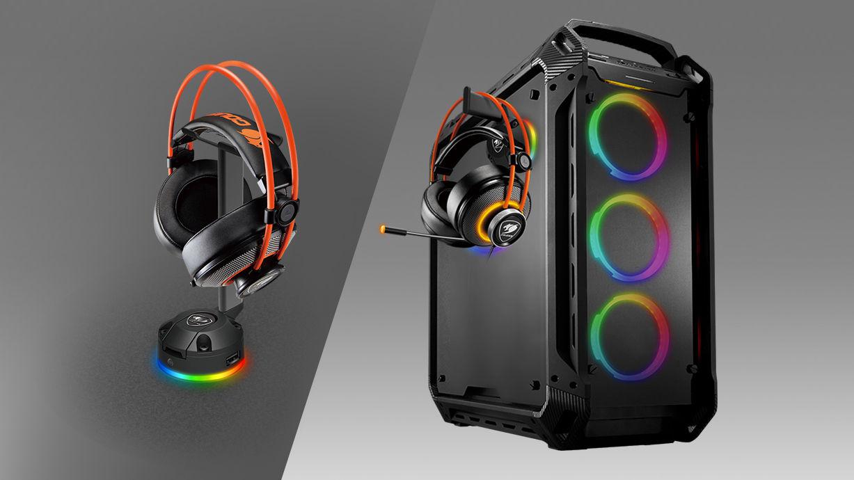 Подставка Cougar Bunker S RGB (CUBUNSRGB) для наушников (Black) купить в интернет-магазине icover