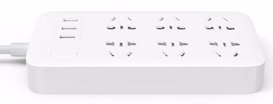 Удлинитель Xiaomi Mijia Smart Power Platooninsert 2А с 3 USB-портами  (White) купить в интернет-магазине icover