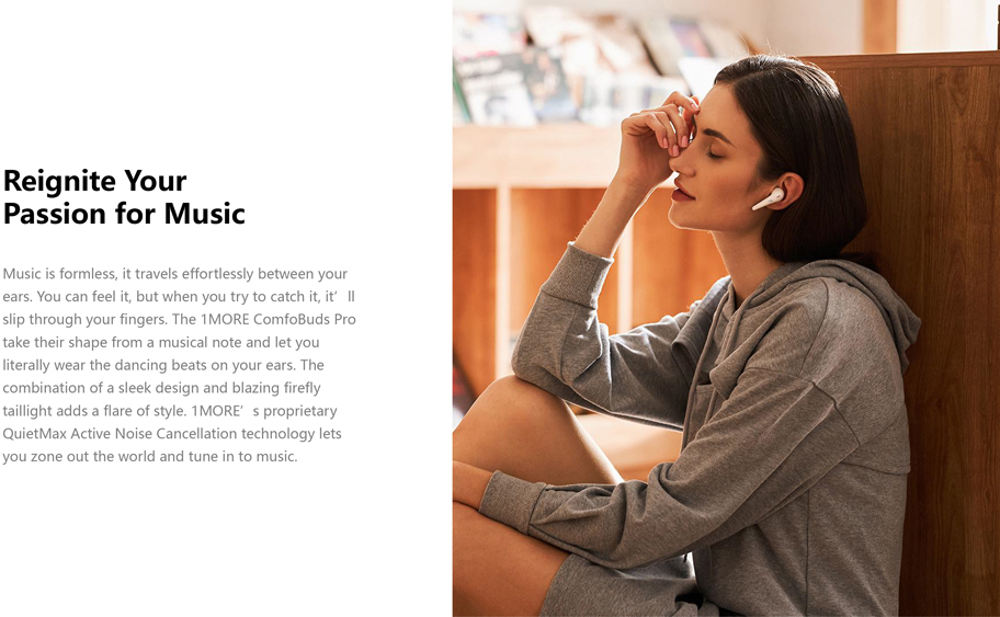 Bluetooth-наушники 1MORE ComfoBuds Pro (White) купить в интернет-магазине icover