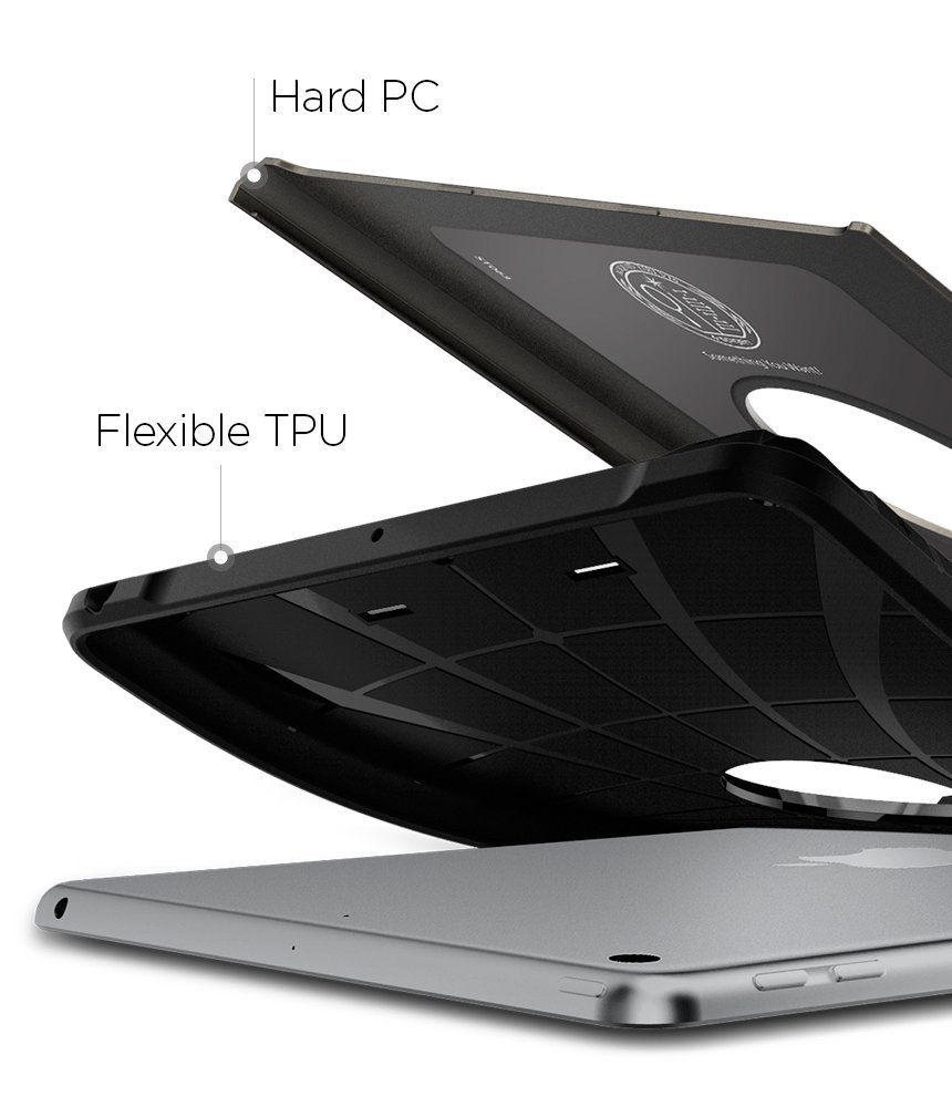 Чехол-накладка Spigen Tough Armor (053CS22261) для iPad 9.7 (Gun metal) купить в интернет-магазине icover