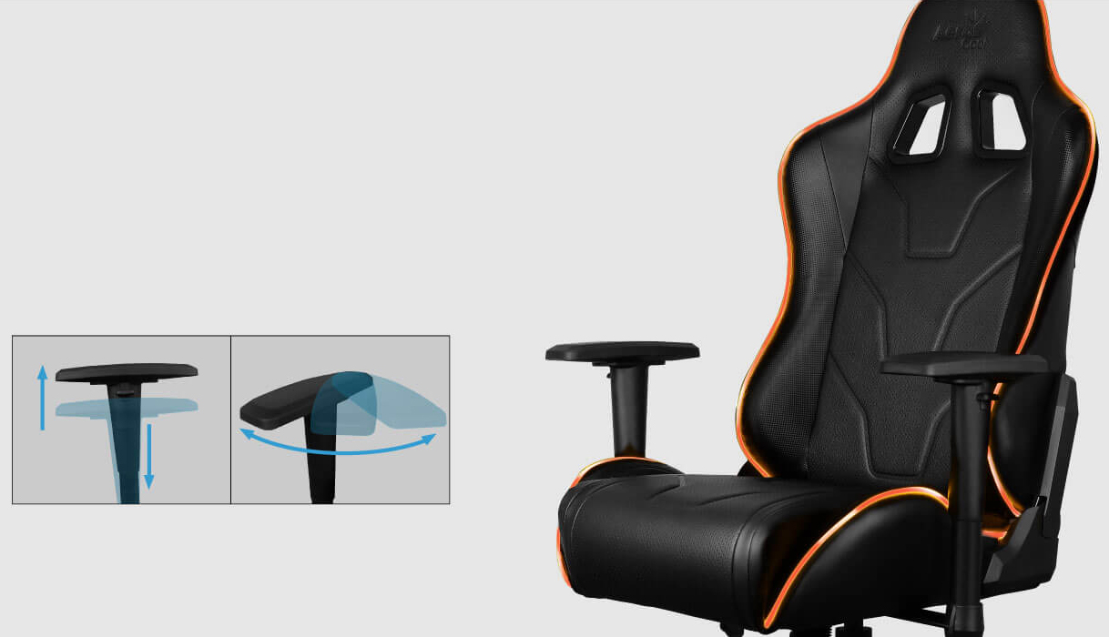 Игровое кресло Aerocool AC220 AIR RGB (Black) купить в интернет-магазине icover