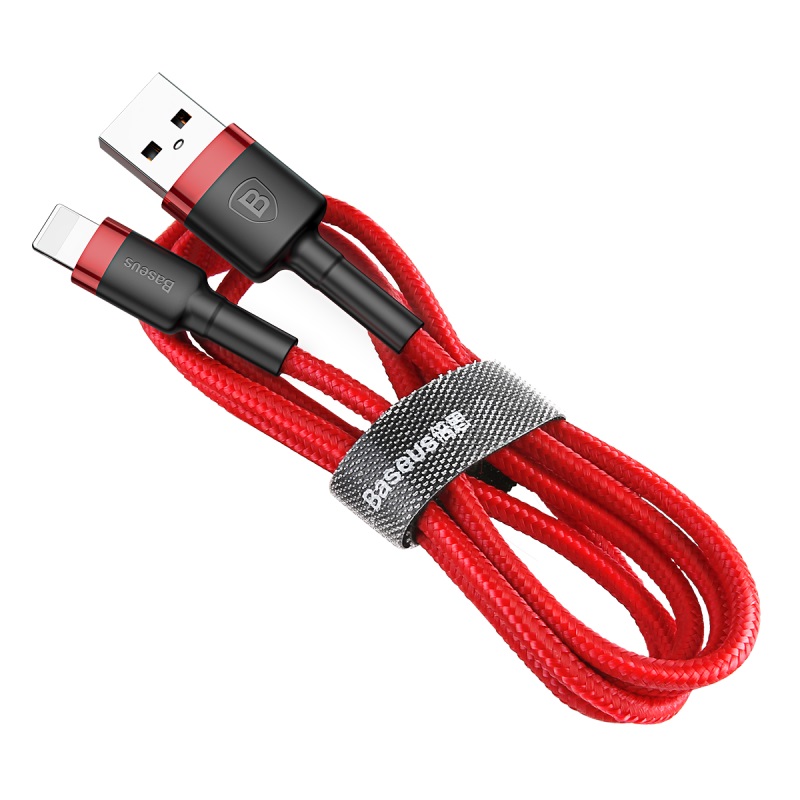 

Кабель для iPod, iPhone, iPad Baseus Kevlar Cable USB For Lightning 2A 0.5M (Red/Red)