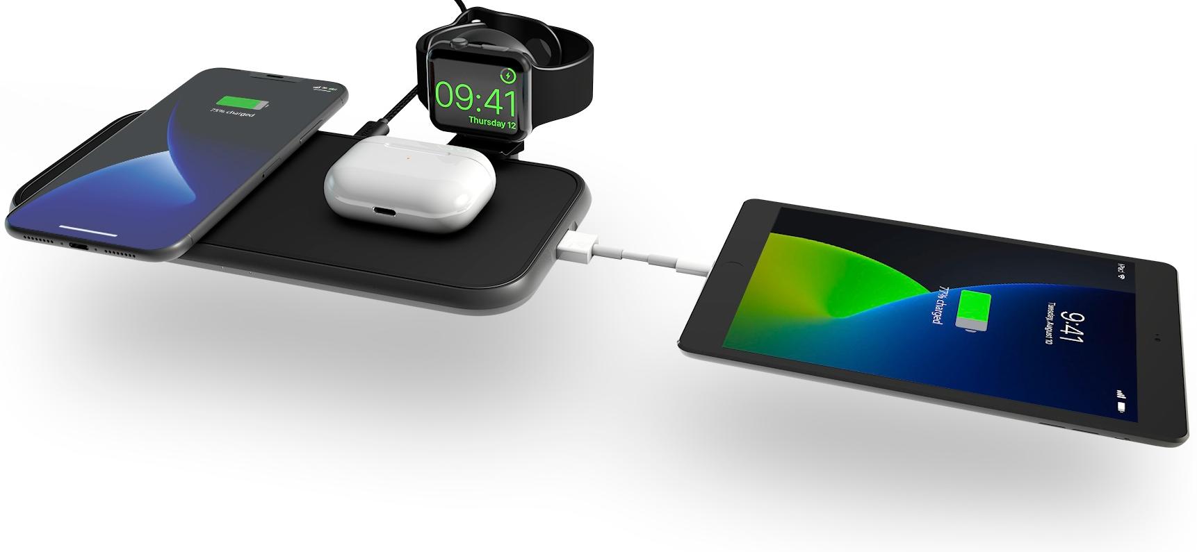 Беспроводное зарядное устройство Zens Aluminium 4-in-1 Wireless Charger (ZEDC13B/00) купить в интернет-магазине icover
