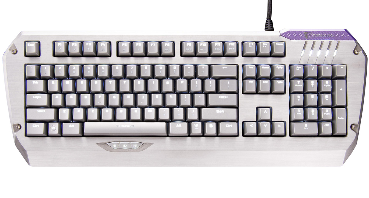 Tesoro Colada Saint TS-G3NL - игровая клавиатура (Silver/Cherry MX Black) купить в интернет-магазине icover
