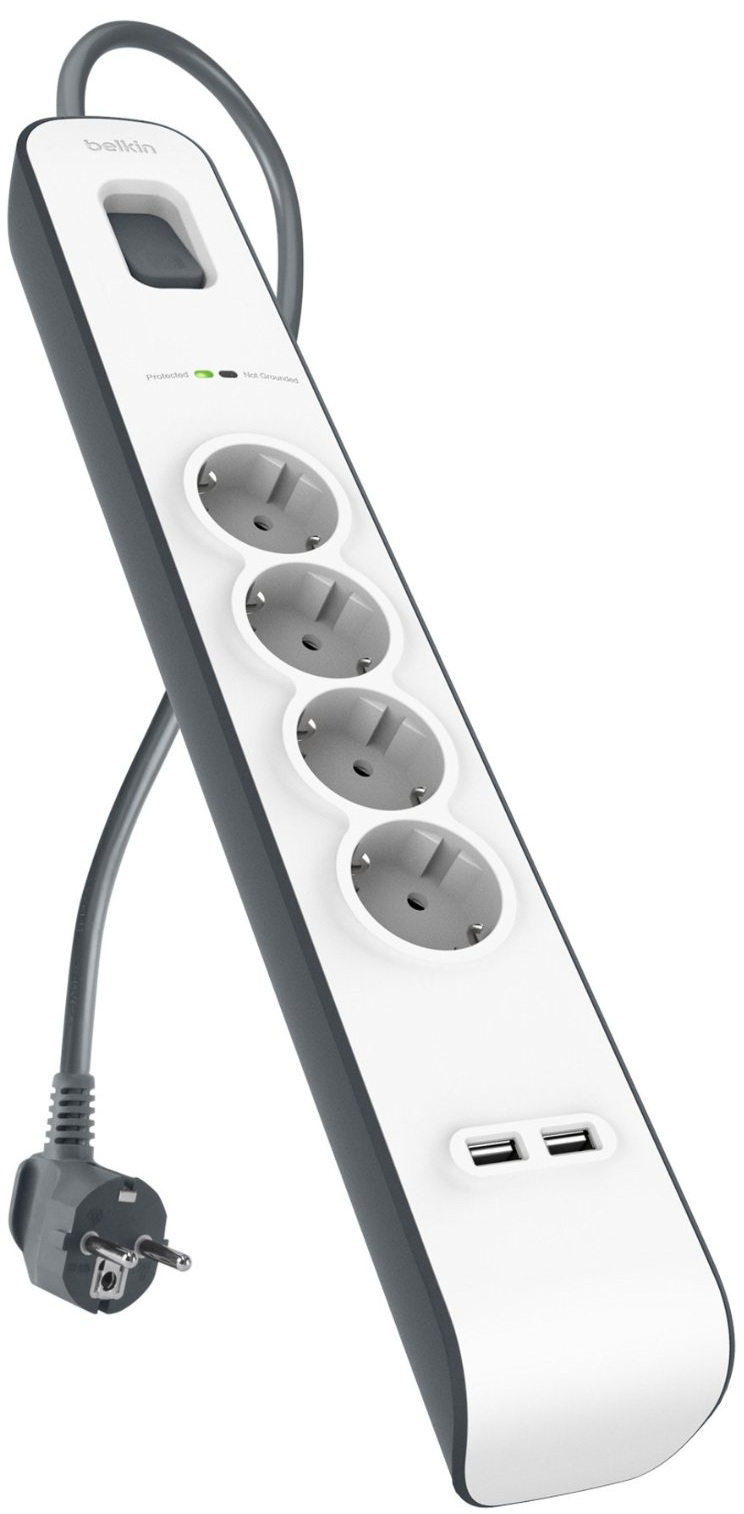 

Сетевой фильтр Belkin Surge Protectors BSV401vf2M (White)