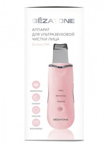 Аппарат для ультразвуковой чистки Gezatone Bio Sonic 770S (Pink) купить в интернет-магазине icover