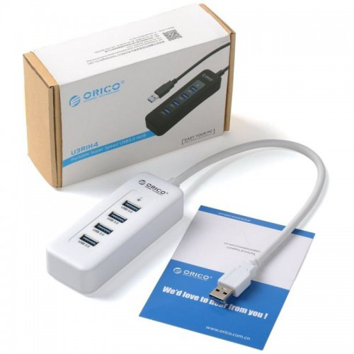 USB-концентратор Orico U3R1H4 USB 3.0 (White) купить в интернет-магазине icover
