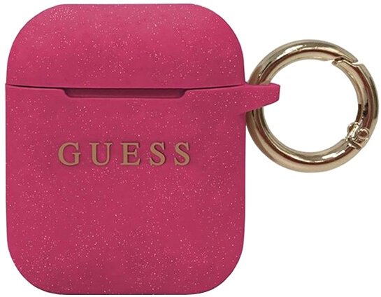 Чехол Guess CG Mobile (GUACCSILGLFU) для AirPods (Fuschia) купить в интернет-магазине icover
