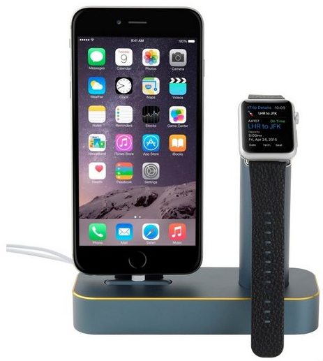 Док-станция COTEetCI Charging Cradle для Apple iPhone и Apple Watch (Blue) купить в интернет-магазине icover
