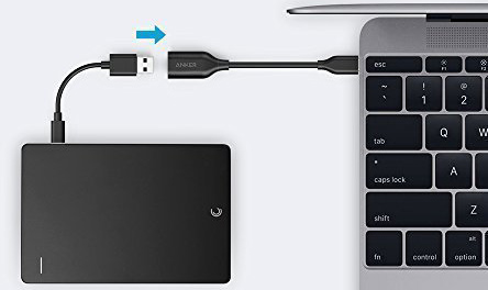 Кабель-переходник Anker Powerline 82 мм (A8165011) USB-C to USB 3.1 (Black) купить в интернет-магазине icover