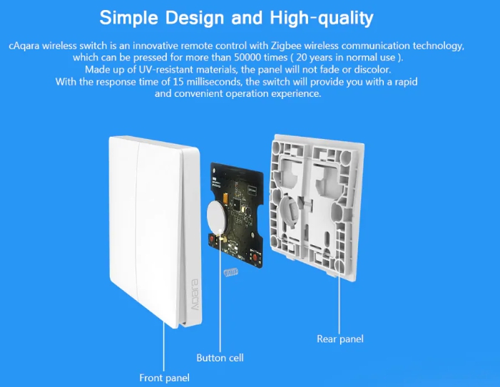 Умный выключатель Xiaomi Aqara WXKG02LM (White) купить в интернет-магазине icover