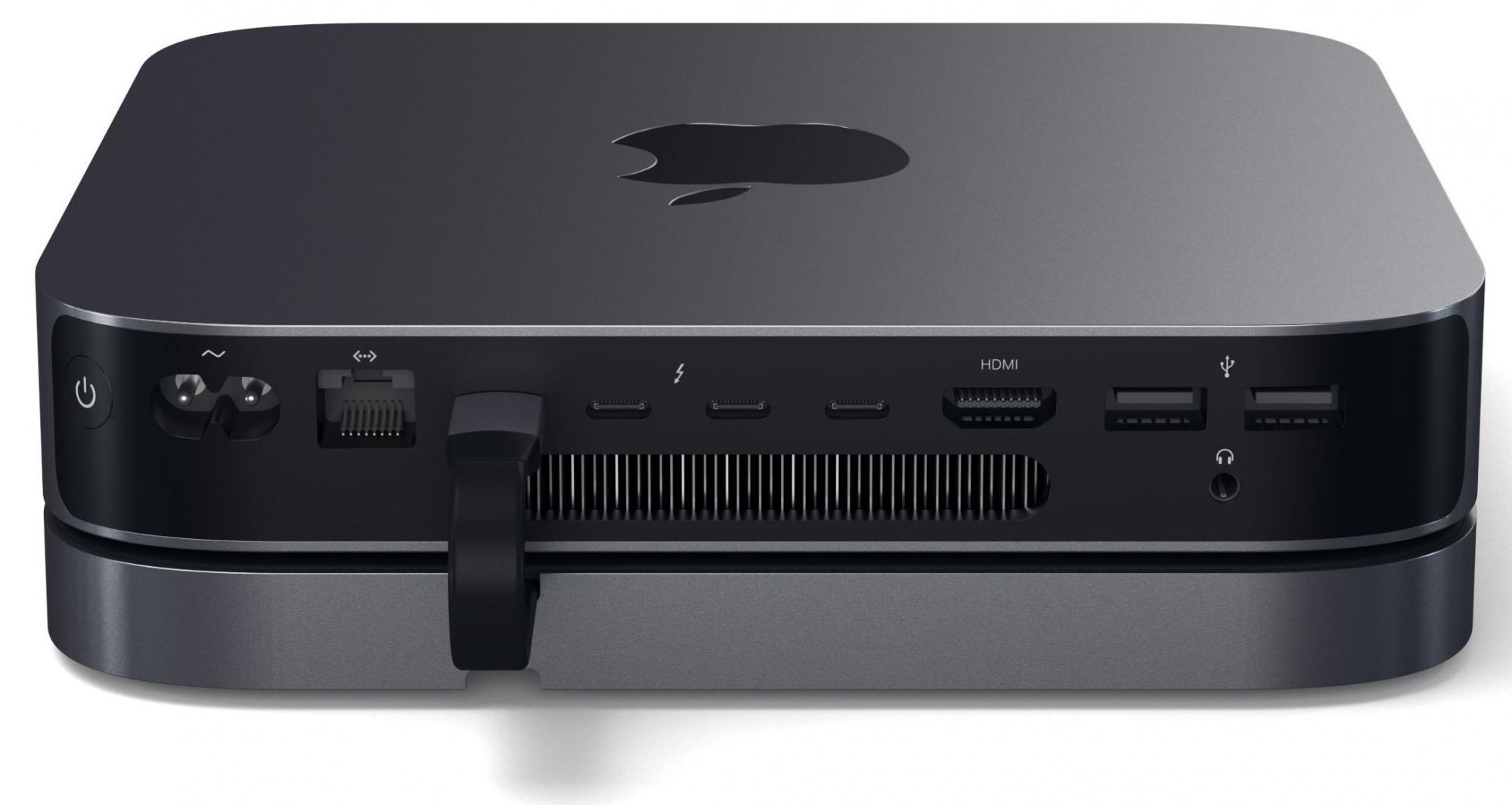 Хаб Satechi Type-C Aluminium Stand & Hub (ST-ABHFM) для Mac Mini 2018 (Space Grey) купить в интернет-магазине icover