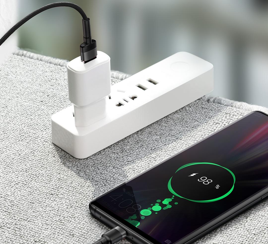 Кабель Baseus Cafule HW (CATKLF-PG1) USB/USB Type C 1m (Grey/Black) купить в интернет-магазине icover