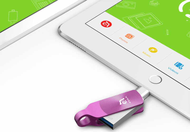 Флеш-накопитель ADAM elements iKlips Duo+ 64GB Lightning (Pink) купить в интернет-магазине icover