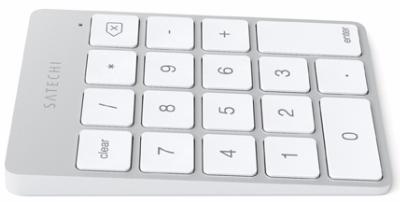 Беспроводная цифровая клавиатура Satechi Slim Rechargeable Bluetooth Keypad ST-SALKPS (Silver) купить в интернет-магазине icover