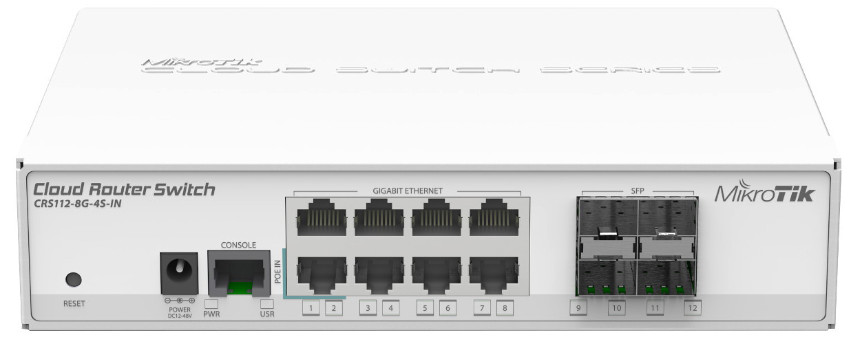 Коммутатор MikroTik Smart Switch (CRS112-8G-4S-IN) купить в интернет-магазине icover