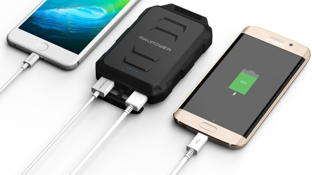 Универсальный внешний аккумулятор RAVPower Water Dust Shockproof RP-PB044 10050 mAh (Black) купить в интернет-магазине icover