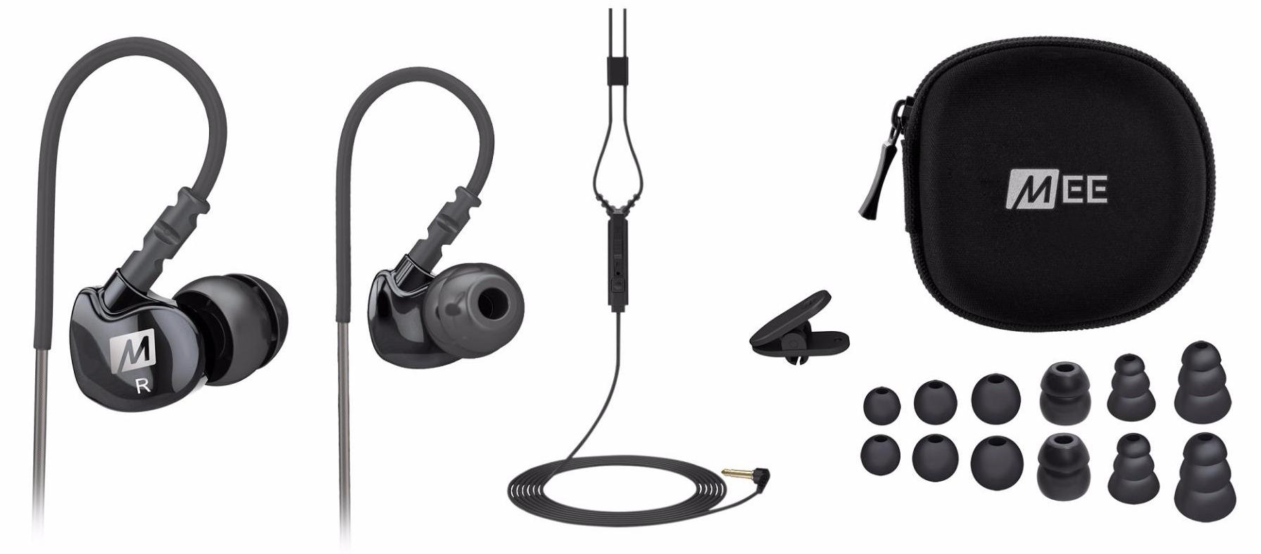 Спортивные наушники MEE Audio M6 2nd Gen (M6G2-BK) с микрофоном (Black) купить в интернет-магазине icover