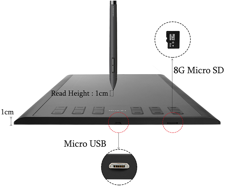 Графический планшет Huion New 1060PLUS (Black) купить в интернет-магазине icover