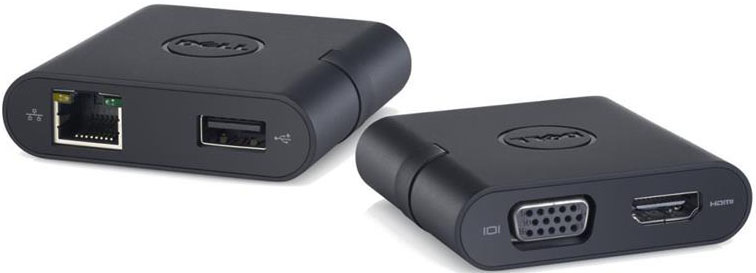 Адаптер Dell DA200 USB-C to HDMI/VGA/Ethernet/USB 3.0 (Black) купить в интернет-магазине icover