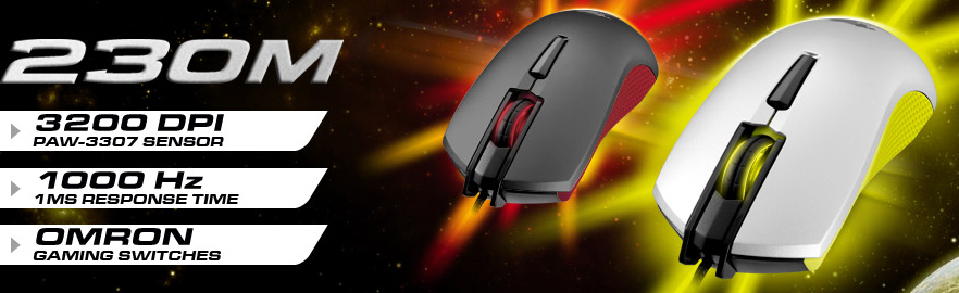 Cougar 230M - проводная мышь (Yellow) купить в интернет-магазине icover