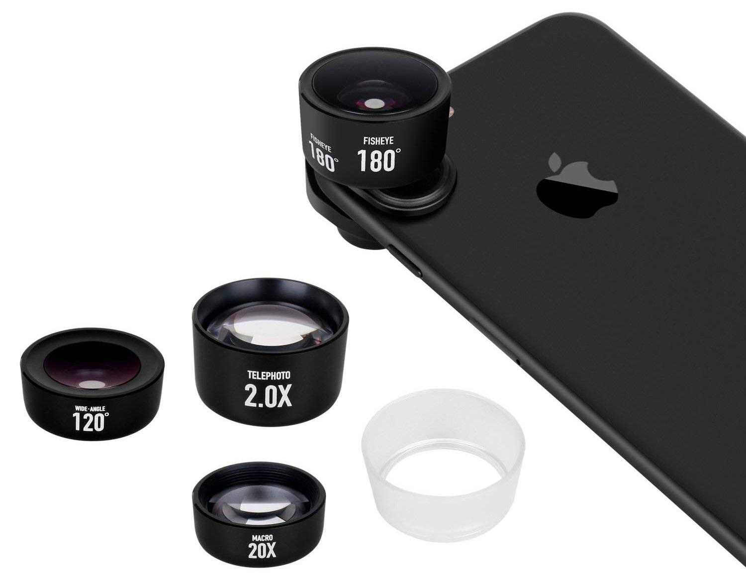 Набор объективов Momax X-Lens Pro 4 in 1 (CAM7W) для смартфона (Black) купить в интернет-магазине icover