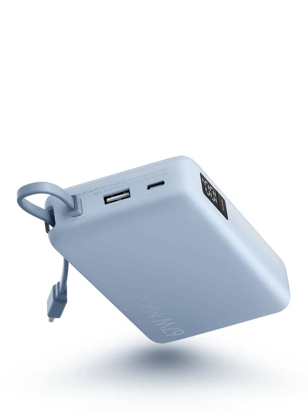 Внешний аккумулятор Xiaomi 67W Power Bank Integrated Cable (BHR08O8GL) 20000mAh (Blue) купить в интернет-магазине icover