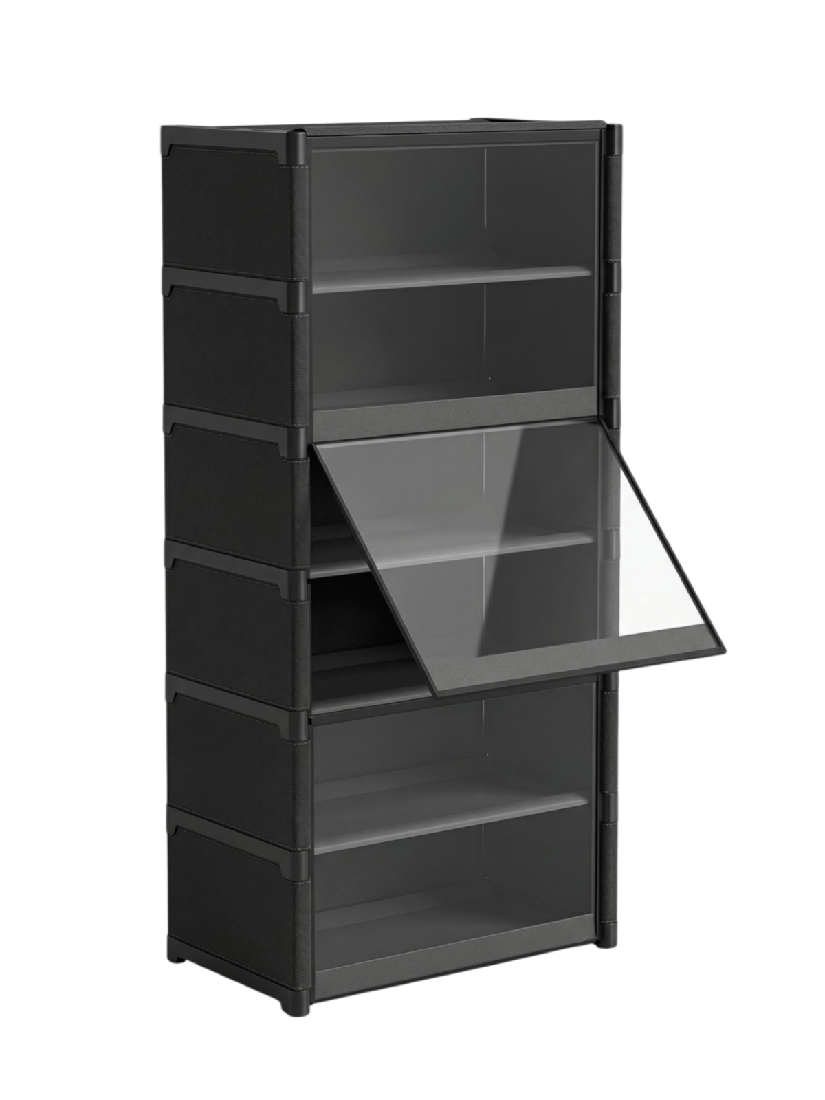 Обувница с дверкой Ridberg 7 полок (Black) купить в интернет-магазине icover