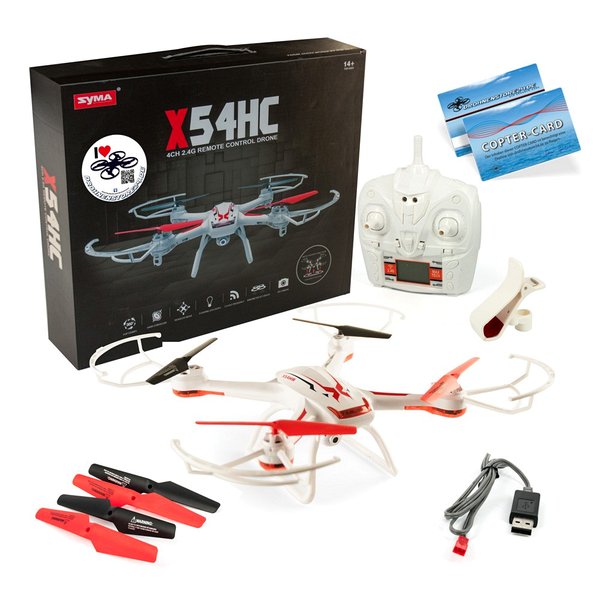Syma X54HC - квадрокоптер с барометром + видеокамерой HD RTF (White) купить в интернет-магазине icover