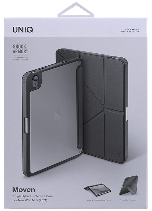 Чехол Uniq Moven Anti-microbial для iPad Mini 6 2021 (Grey) купить в интернет-магазине icover