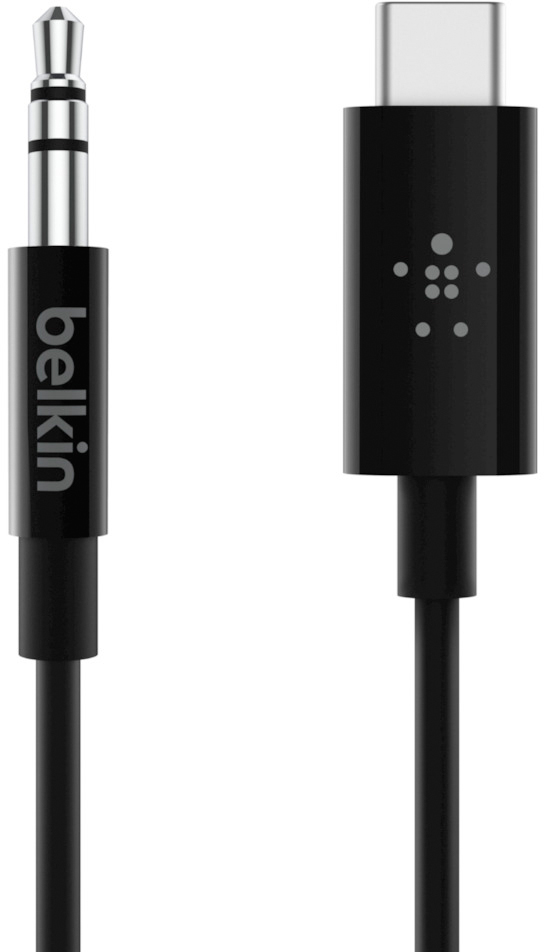 

Кабель Belkin Rockstar 3.5mm/USB-C 1.6m (F7U079bt06-BLK)