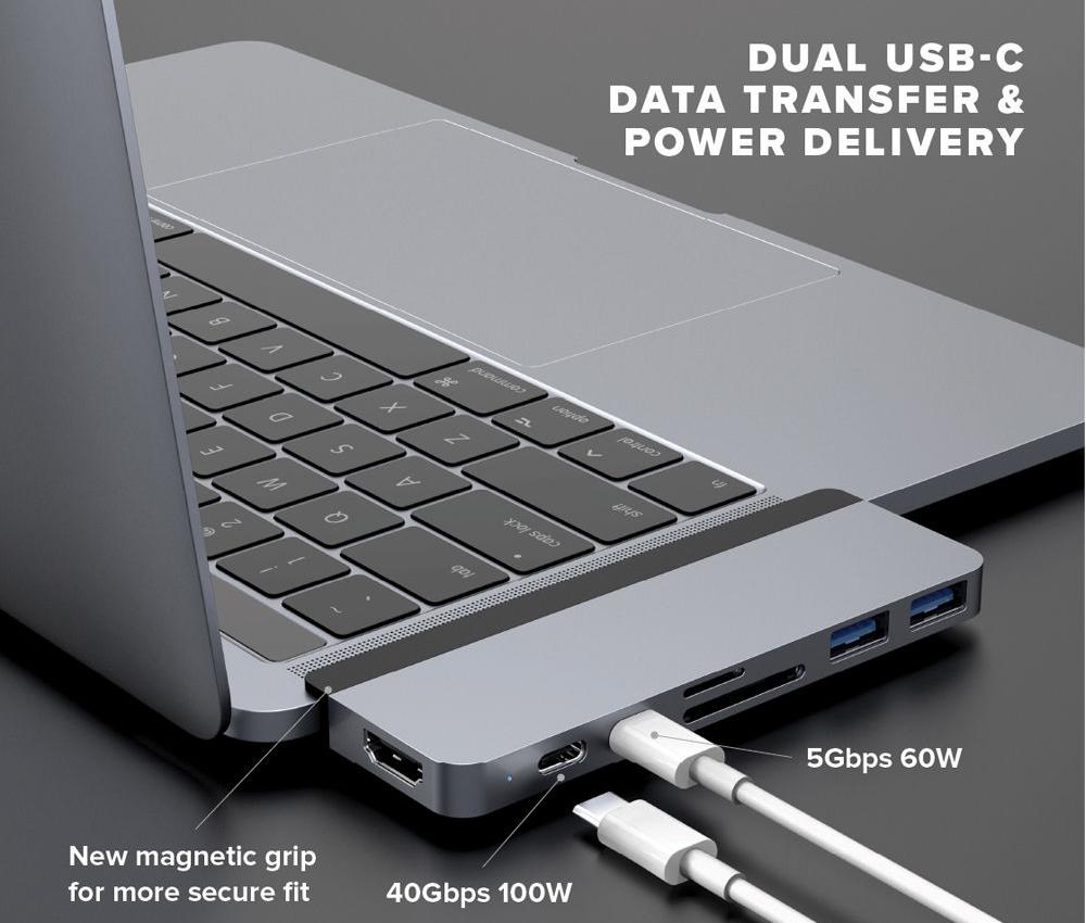 USB-хаб HyperDrive DUO 7-in-2 HD28C (Space Grey) купить в интернет-магазине icover