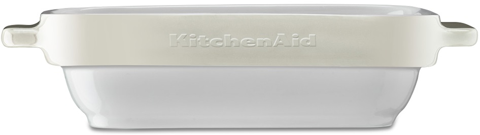 Набор прямоугольных керамических чаш для запекания KitchenAid Ceramic 2-Piece Stacking Mini Baker Set KBLR02MBAC (Almond Cream) купить в интернет-магазине icover
