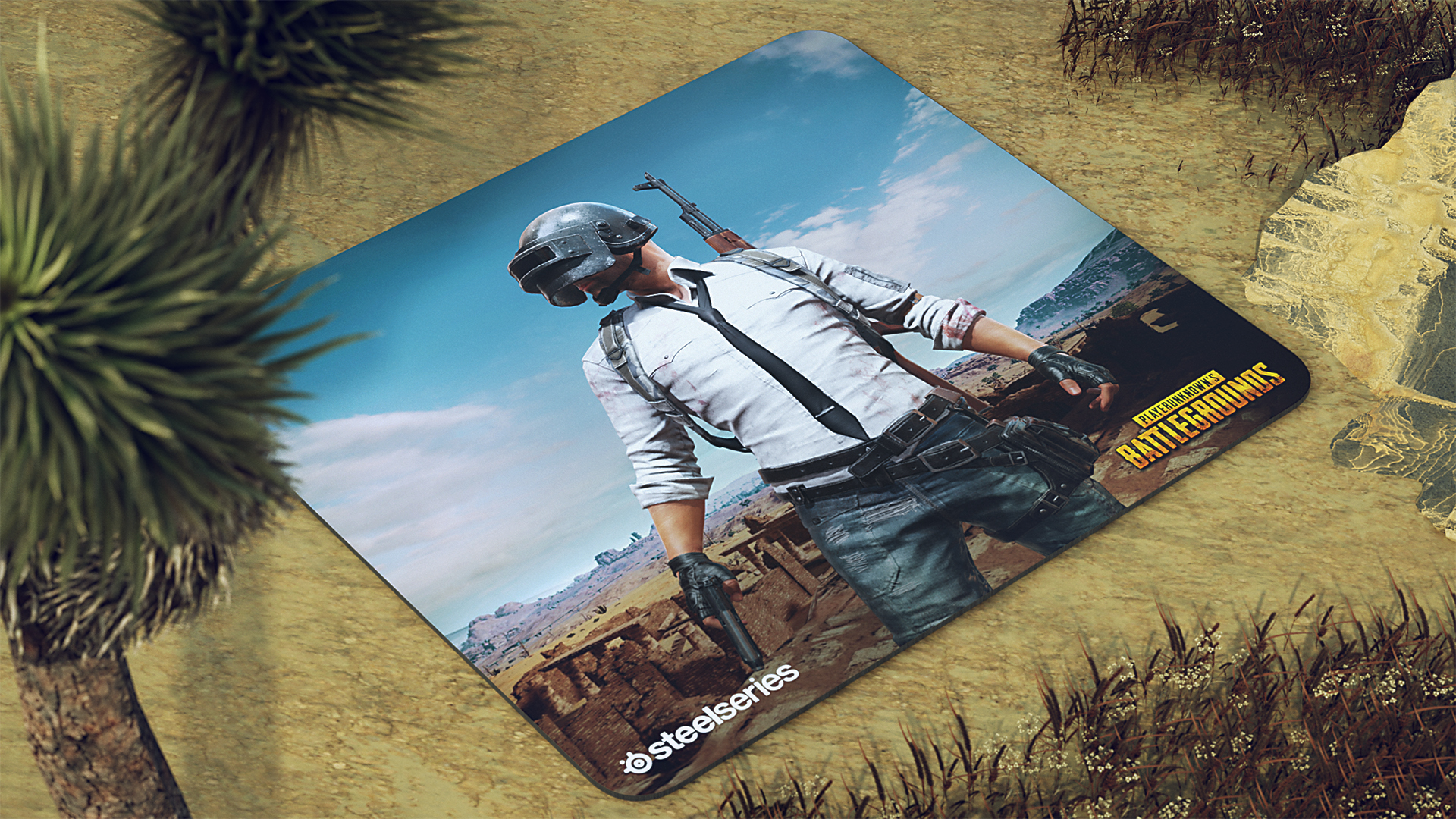 Коврик для мыши Steelseries QcK+ PUBG Miramar Edition (1081485) купить в интернет-магазине icover